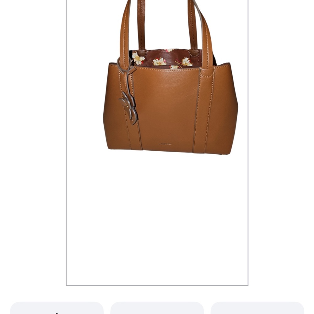 Draper James Elle tan Tote with floral interior design & magnolia tote - Picture 8 of 9